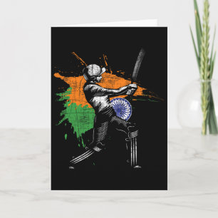 Tarjeta Juego de críquet indio - jugador de críquet Tsman 
