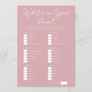Tarjeta Juego de Despedida de Soltera Pink What's in Your 