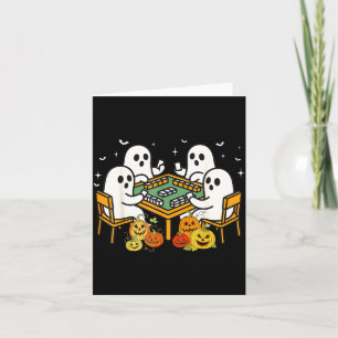 Tarjeta Juego de disfraz divertido de Mahjong fantasma de 