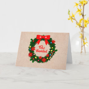 Tarjeta Juego de Feliz Navidad Feliz Navidad Wreath Bow