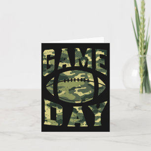 Tarjeta Juego de fútbol Día Día Día Bandera Camo Patriótic