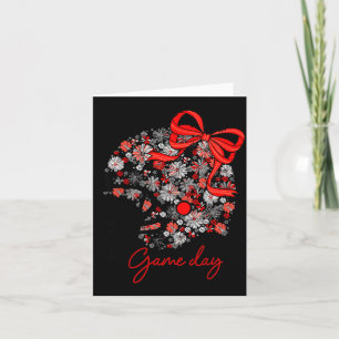 Tarjeta Juego de Fútbol Floral Día de la Chica Equipo Srit