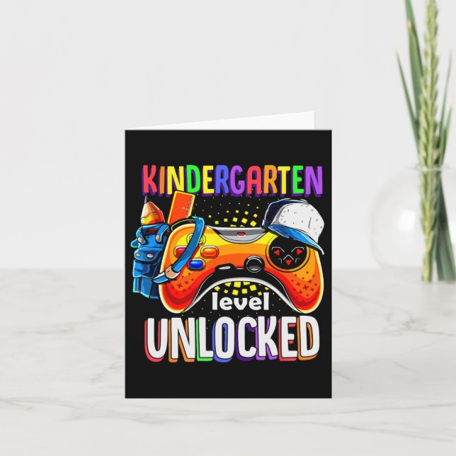 Tarjeta Juego de Gamepad de Regreso a la Escuela Nivel de  (Anverso)