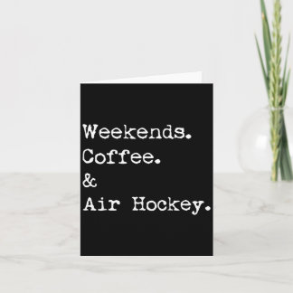 Tarjeta Juego de mesa de hockey sobre aire y café de fin d