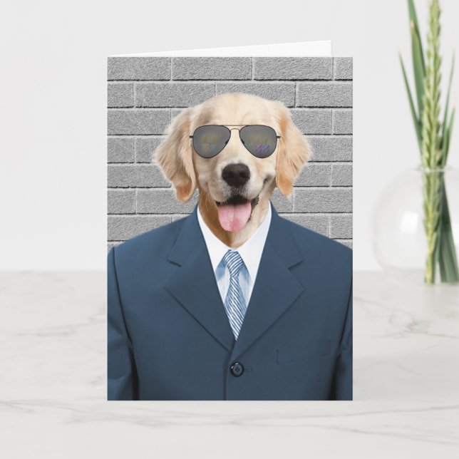 Tarjeta Juego de negocios Golden Retriever (Anverso)