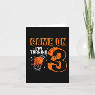Tarjeta Juego de niños Estoy cumpliendo 3 Baloncesto 3er C