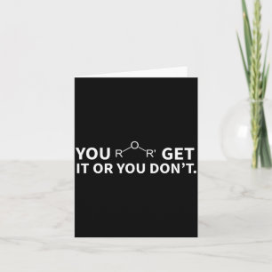 Tarjeta Juego de Palabras de Química Lo Entiendes o No Lo