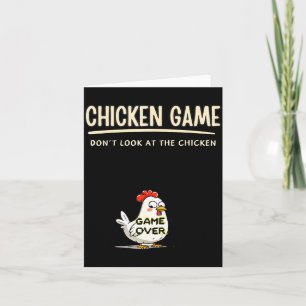 Tarjeta Juego de Pollo No Mires Al Pollo Divertido Chic