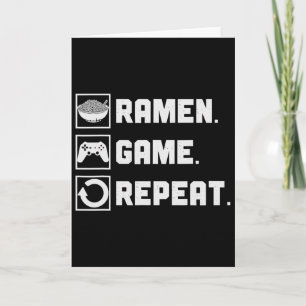 Tarjeta Juego de Ramen Repetir Fideos Videojuegos Consola 