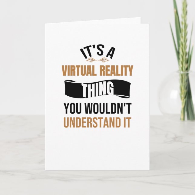 Tarjeta Juego de realidad virtual | Regalo VR Gamer VR Gam (Anverso)