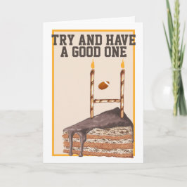 Tarjeta Juego De Rugby Intenta Tener Un Buen Cumpleaños De