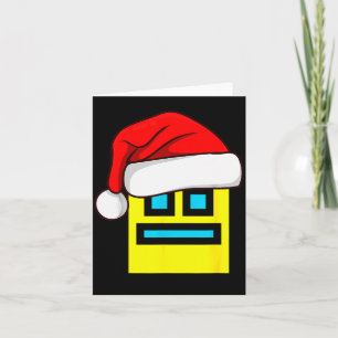 Tarjeta Juego de sombrero de Santa de Navidad repetido de