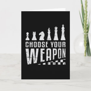 Tarjeta Juego de tablero de ajedrez del jugador de ajedrez