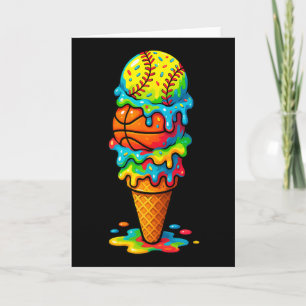 Tarjeta Juego de verano colorido de goteo de helado Softll