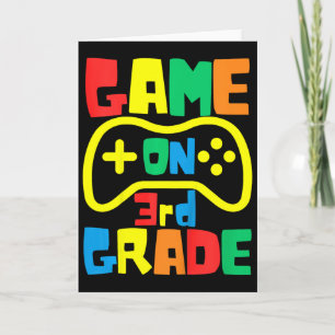 Tarjeta Juego de video de regreso a la escuela para niños