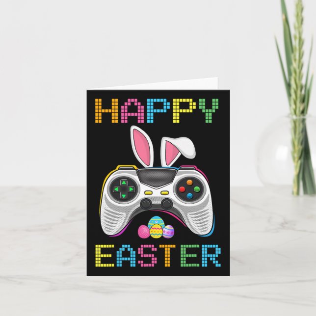 Tarjeta Juego de video Easter Bunny Gaming Controller Game (Anverso)