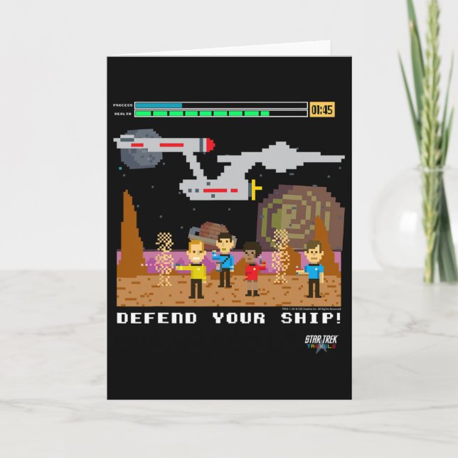 Tarjeta Juego de video pixelado de Star Trek serie origina (Anverso)