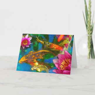 Tarjeta juego del koi