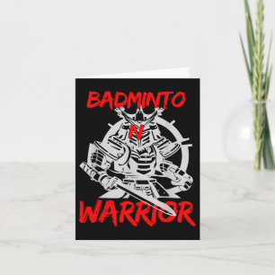 Tarjeta Juego deportivo del transbordador Badminton Warrio