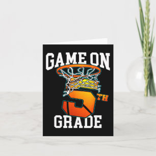 Tarjeta Juego En El Baloncesto De 5º Grado De Vuelta A Los