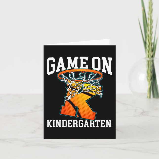 Tarjeta Juego En El Básquetbol Infantil De Vuelta A La Esc (Anverso)