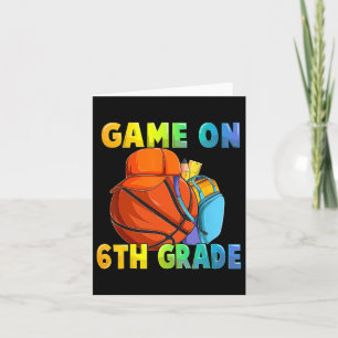 Tarjeta Juego En El Primer Día De La Escuela De 6º Grado B