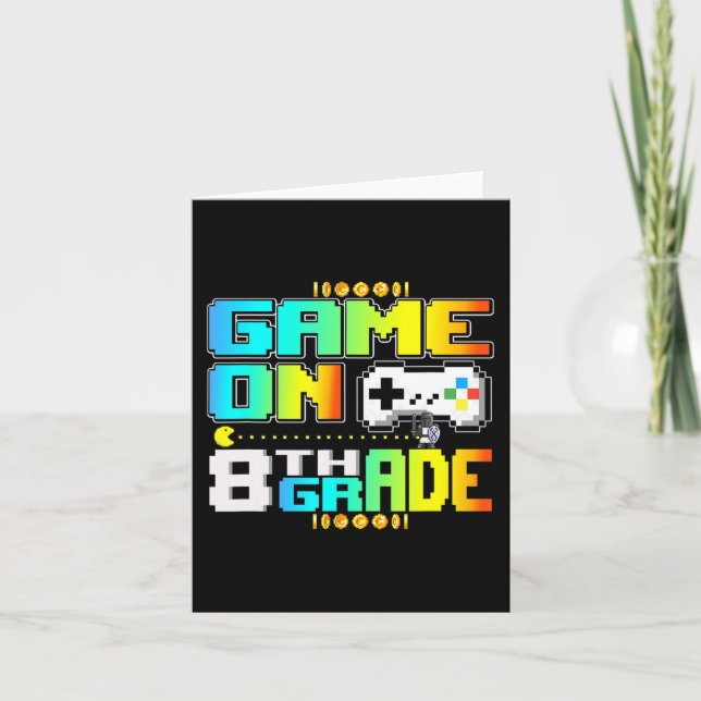 Tarjeta Juego En El Videojugador De Videojuegos De 8º Grad (Anverso)