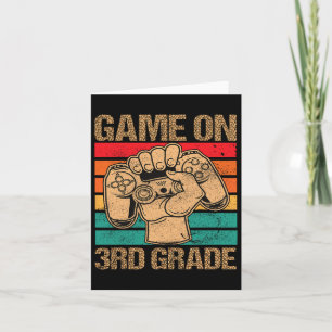 Tarjeta Juego Gracioso En 3º Grado Retro De Vintage De Vue