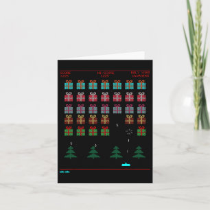 Tarjeta Juego Retro de Navidad Estilo
