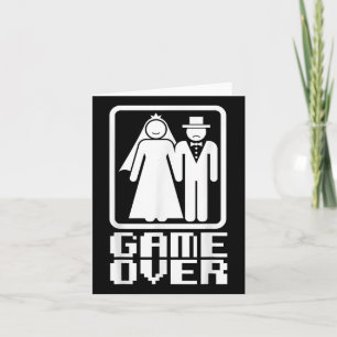 Tarjeta Juego sobre la camiseta Boda graciosa Novia Groom 