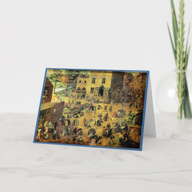 Tarjeta Juegos" - 1560 de los niños de Pieter Bruegel los (Anverso)