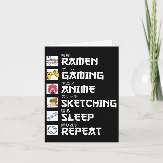 Tarjeta Juegos animales repetir Otaku Anime Manga en video (Anverso)