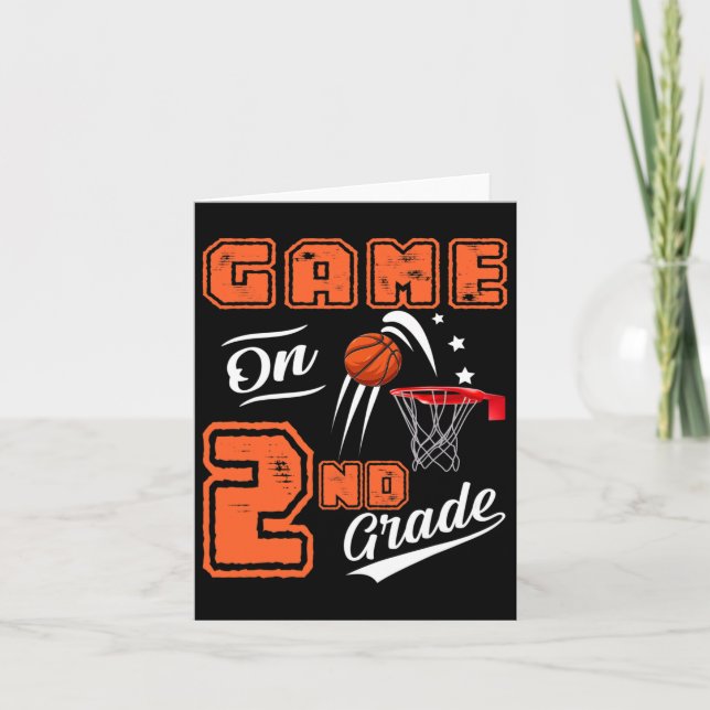 Tarjeta Juegos De Segundo Grado De Baloncesto Primer Día D (Anverso)