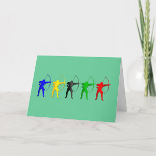 Tarjeta Juegos    de Verano de tiro con arcoDeportes de ti