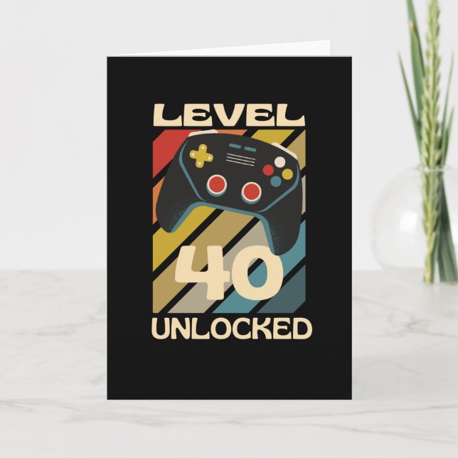 Tarjeta Juegos divertidos de nivel 40 desbloqueados (Anverso)