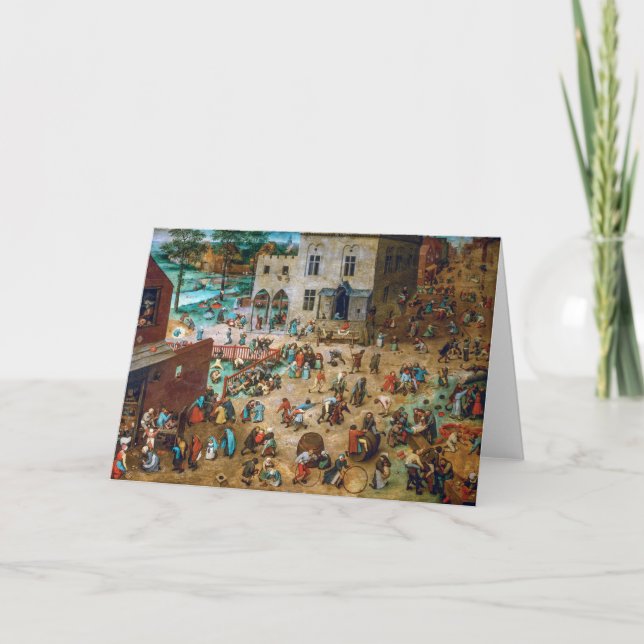 Tarjeta Juegos infantiles | Pieter Bruegel el mayor | (Anverso)