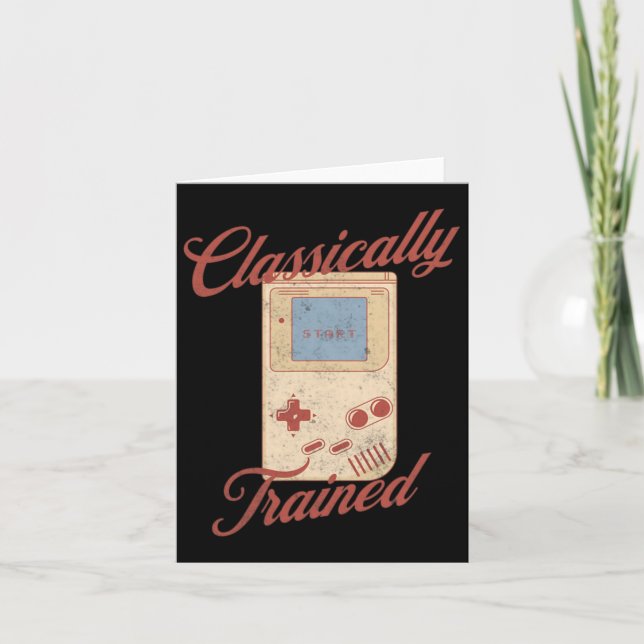 Tarjeta Juegos portátiles de videojuegos retro vintage ent (Anverso)