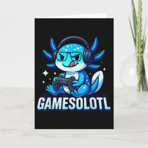 Tarjeta Juegosolotl Ajolote Pez Jugador De Juegos Anime Vi