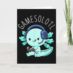Tarjeta Juegosolotl Axolotl Jugador Regalos de Anime Kawai