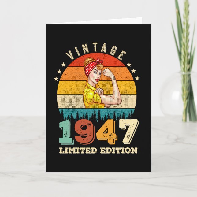 Tarjeta Jueves 1947 Vintage 78th Birthday Women (Anverso)