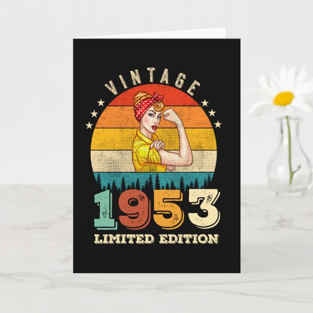 Tarjeta Jueves 1953 Vintage 72nd Birthday Women (Planta pequeña)