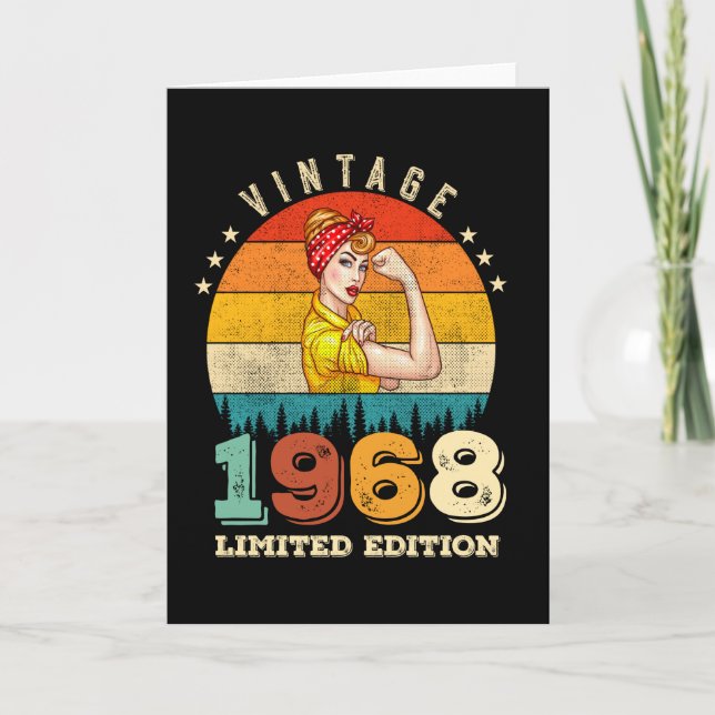 Tarjeta Jueves 1968 Vintage 57th Birthday Women (Anverso)