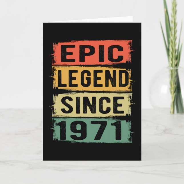 Tarjeta Jueves 1971 Leyenda épica 54º cumpleaños (Anverso)