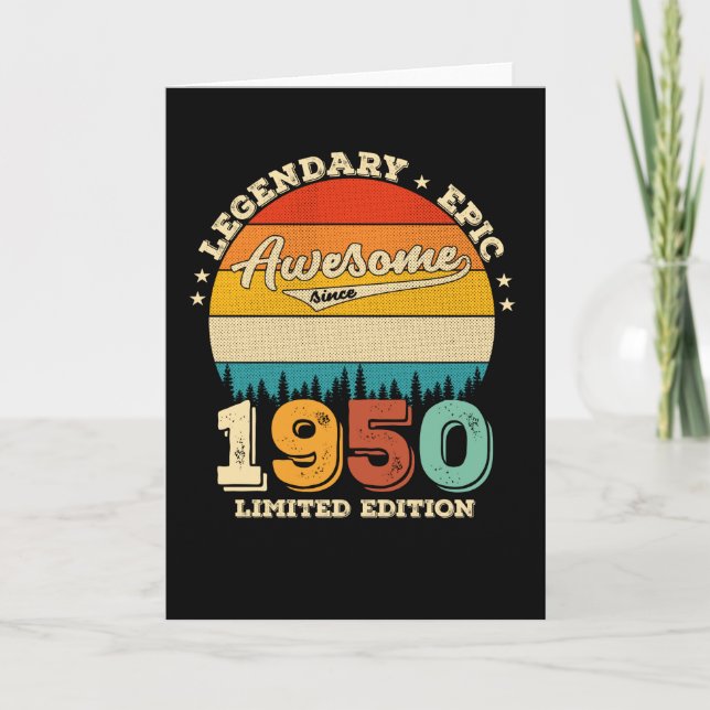 Tarjeta Jueves de cumpleaños 1950, 75 años, impresionante  (Anverso)