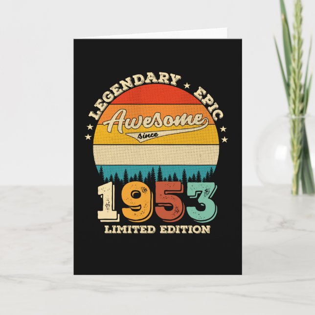 Tarjeta Jueves de cumpleaños 1953, 72 años, impresionante  (Anverso)