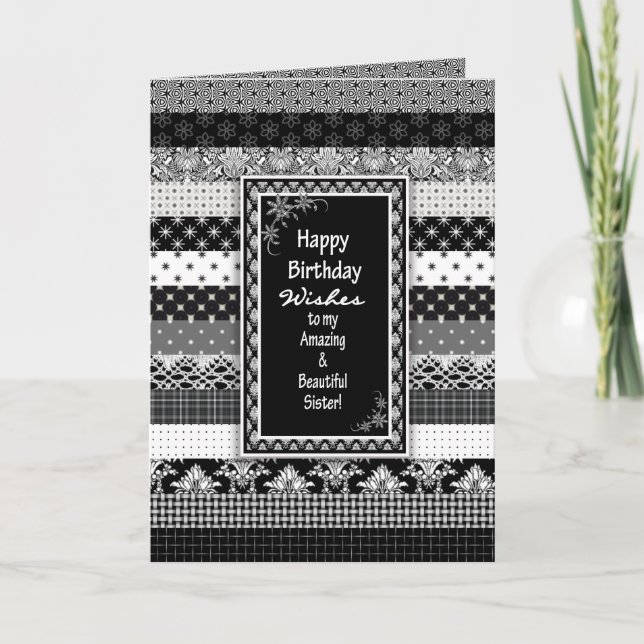 Tarjeta Jueves de cumpleaños, HERMANA, Capas de impresión  (Anverso)