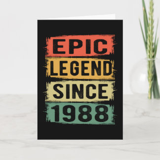 Tarjeta Jueves Jueves 1988 Leyenda épica 37 cumpleaños