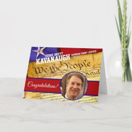 Tarjeta Juez Brett Kavanaugh Magistrado de la Corte Suprem