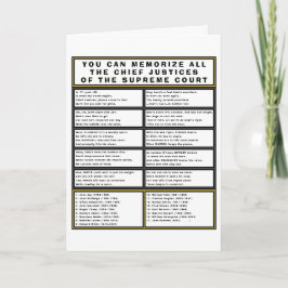 Tarjeta Juez Presidente de la Corte Suprema Funny Poetry C