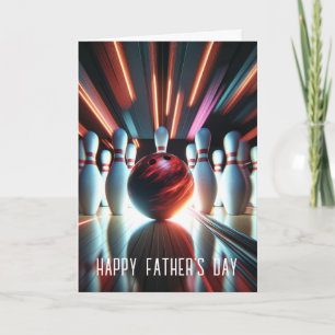 Tarjeta Jugada de Bolos para el Día del Padre